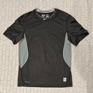 Nike Pro Combat Fitted Dri-Fit Shirt, black/gray, size M